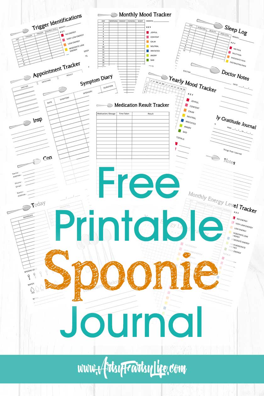free printable spoonie planner · artsy fartsy life
